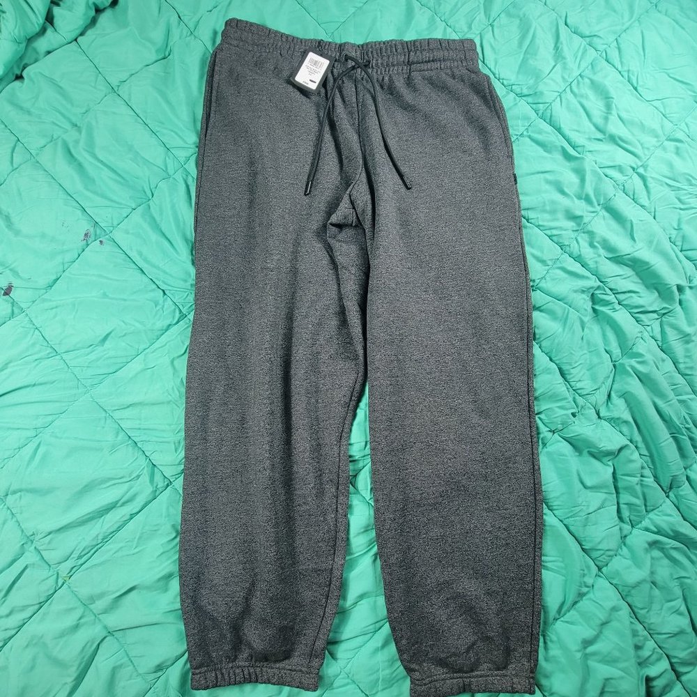 CSG Mens 2XL Dark Gray Old School Fleece Jogger Pants Drawstring Waist Pockets
